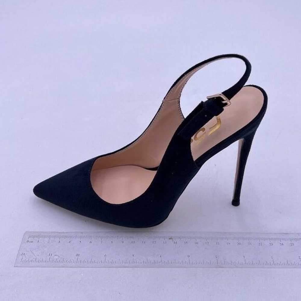 FSJ Black High Heels Slingback Pumps Formal Dress… - image 2