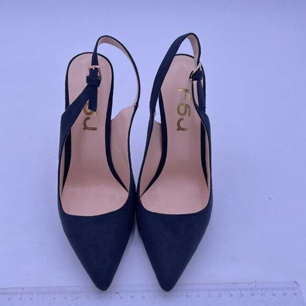 FSJ Black High Heels Slingback Pumps Formal Dress… - image 3