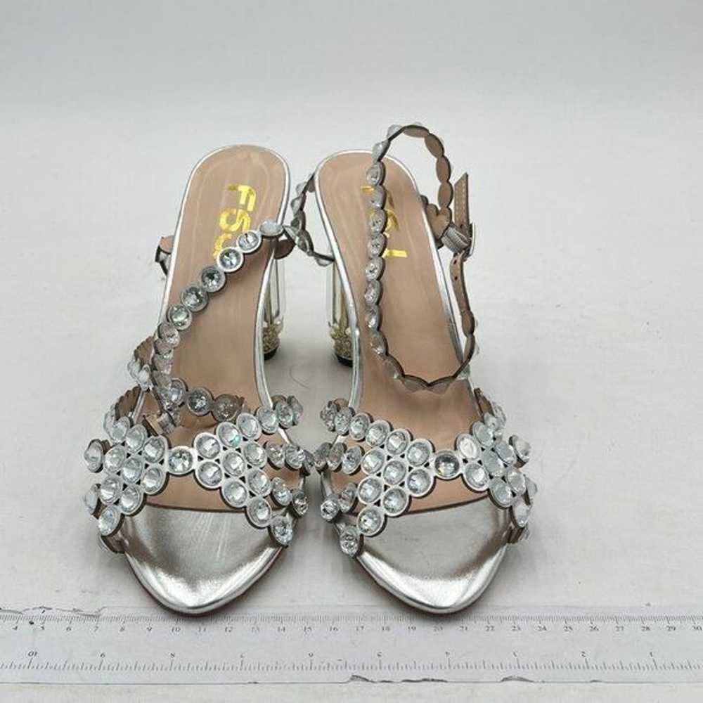 FSJ Women Jeweled High Heel Sandals Rhinestones D… - image 3