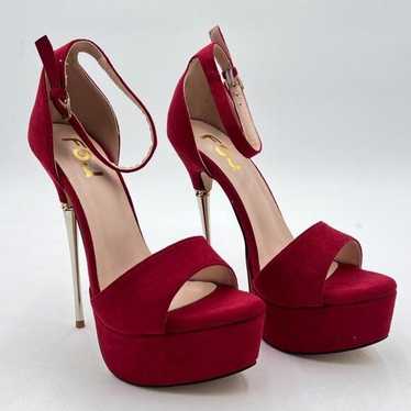 FSJ Red Women Platform High Stiletto Heels Sandal… - image 1