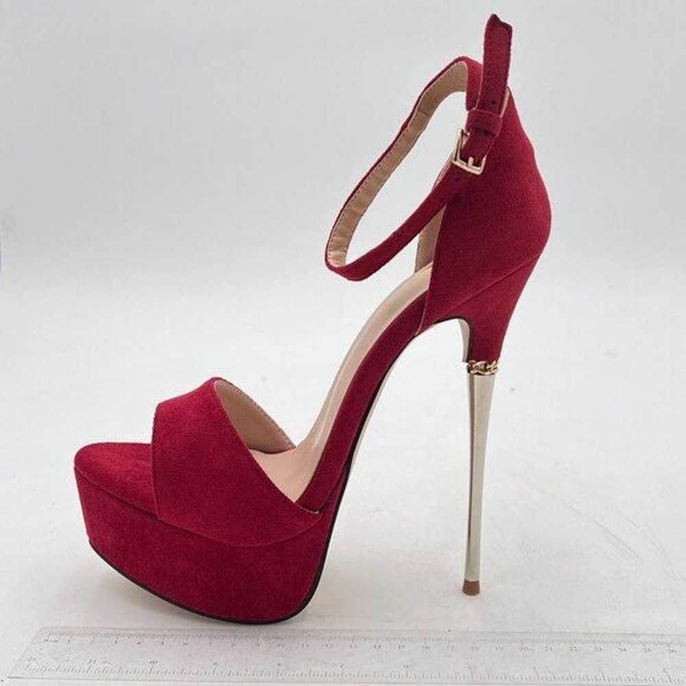 FSJ Red Women Platform High Stiletto Heels Sandal… - image 2