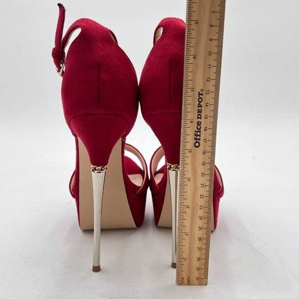 FSJ Red Women Platform High Stiletto Heels Sandal… - image 4