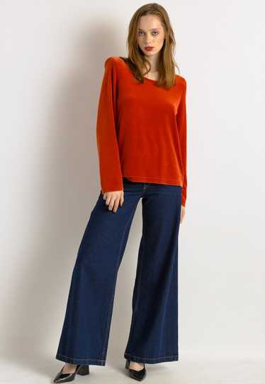 Sonia Rykiel Sweatshirt -Orange Velvet -Fit S / M… - image 1