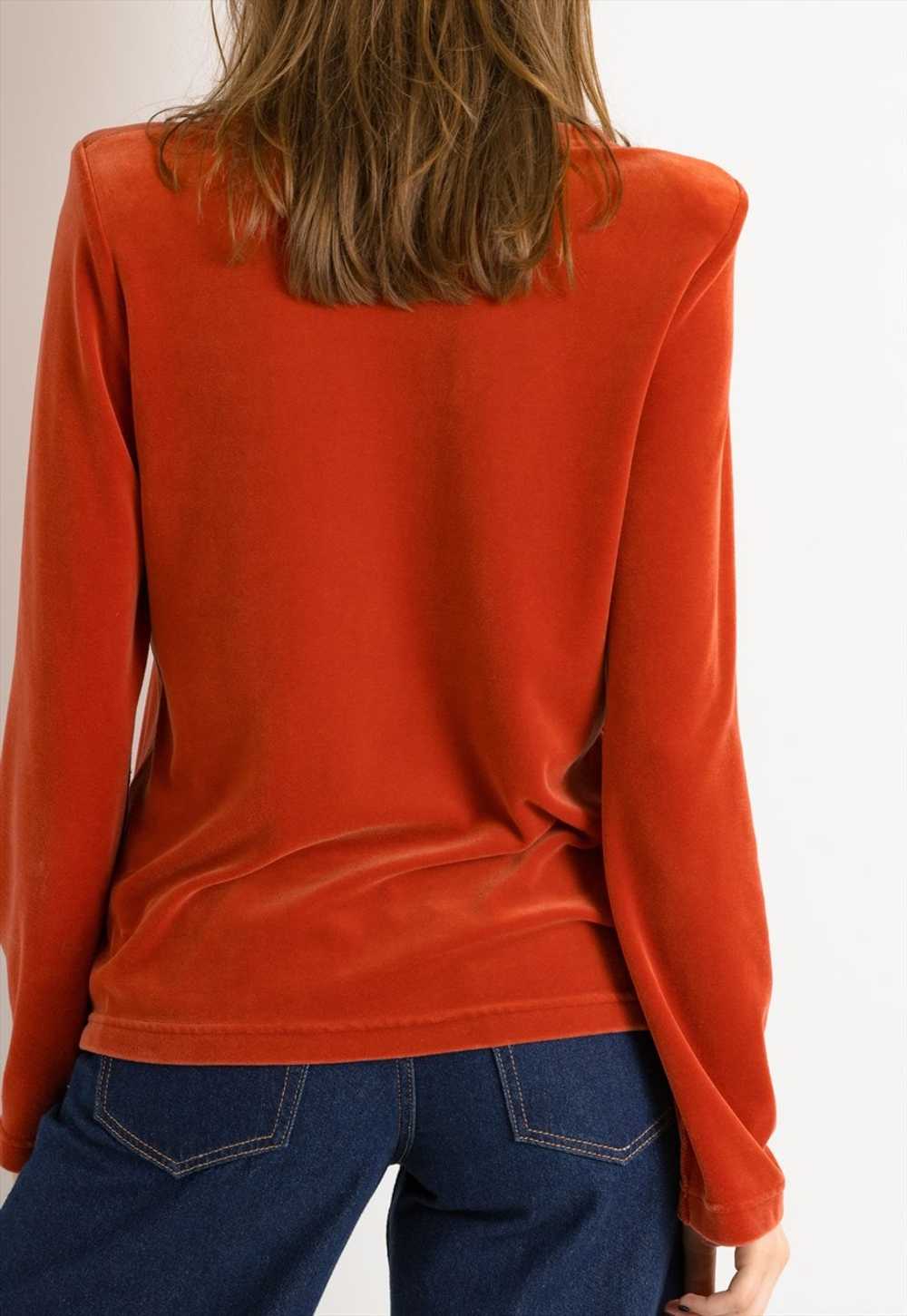 Sonia Rykiel Sweatshirt -Orange Velvet -Fit S / M… - image 2