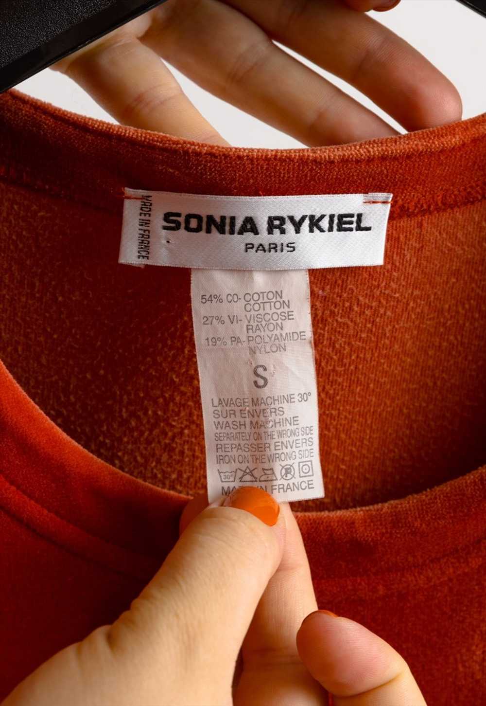 Sonia Rykiel Sweatshirt -Orange Velvet -Fit S / M… - image 5