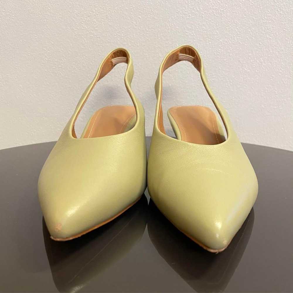 SLOBE IENA Genuine Leather Bag Sling Pumps Beige … - image 5