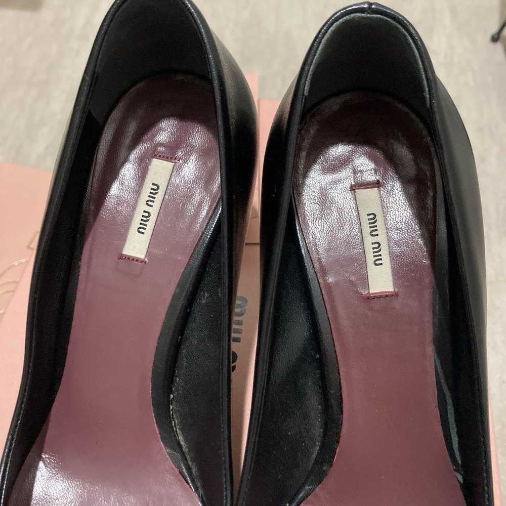 Miumiu Leather Pumps with Box, Black - image 4