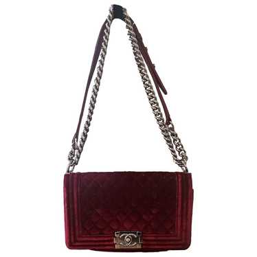 Chanel Boy velvet handbag - image 1