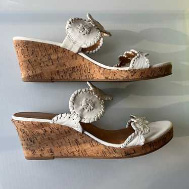 Jack Rodgers White Cork Wedge size 10 Lauren Mid W