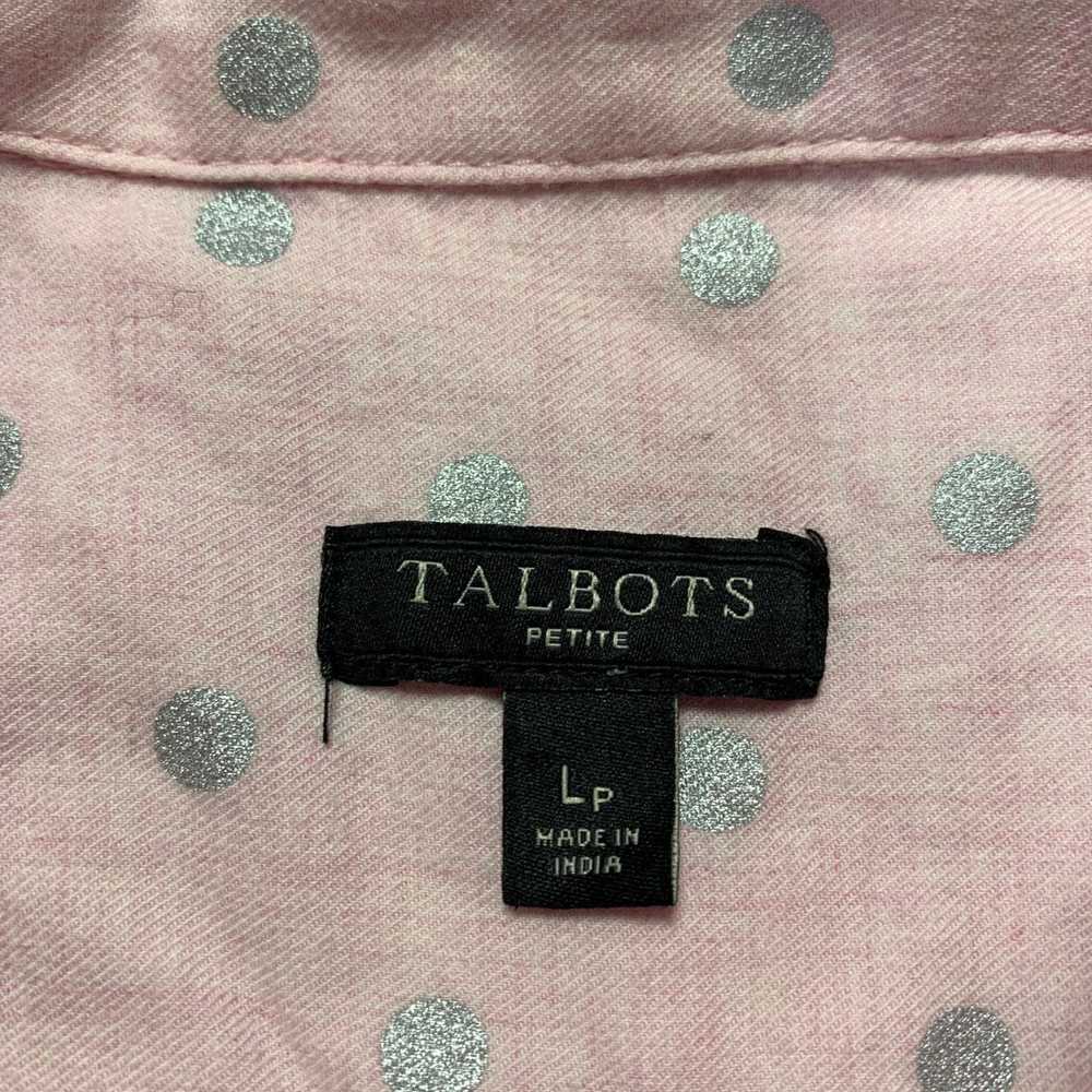 Talbots Women's Petite Polka Dot Pink Blouse Shir… - image 3