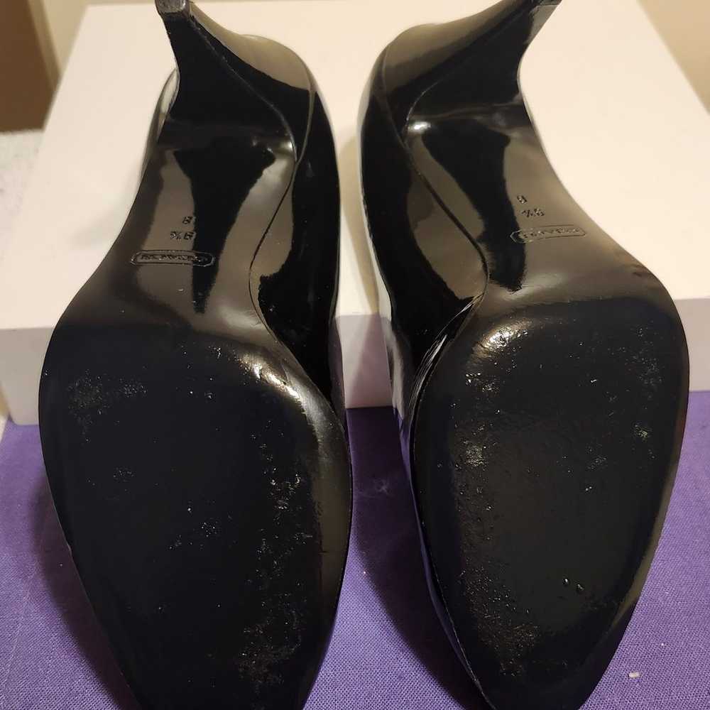 Coach Black Patent Leather Cone Heel Pumps sz.9.5… - image 6