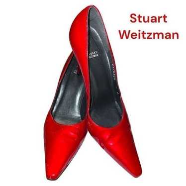 Stuart Weitzman beautiful candy apple red heels!