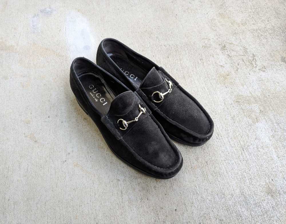 Gucci × Tom Ford Gucci Horsebit Loafers Black Sue… - image 1