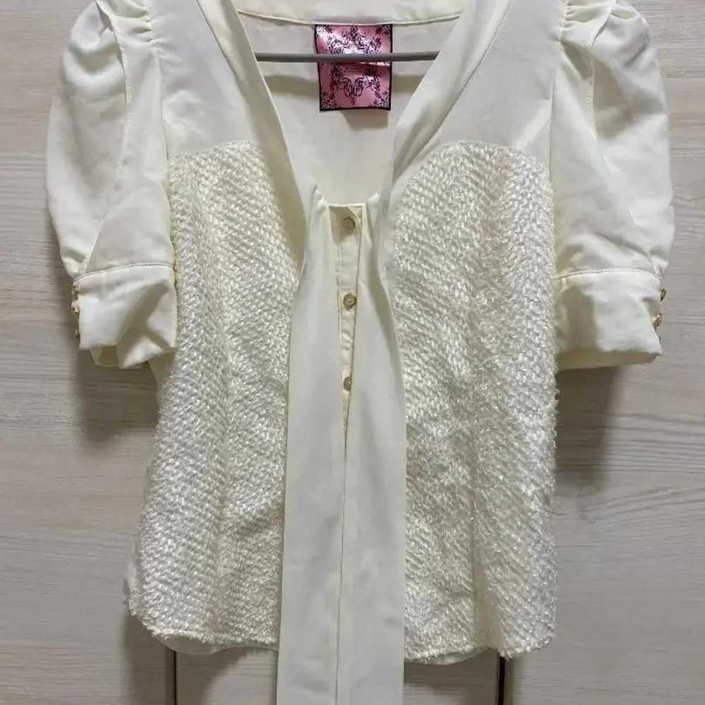 【Popular Product】Honey Bunch Ribbon Blouse White … - image 5