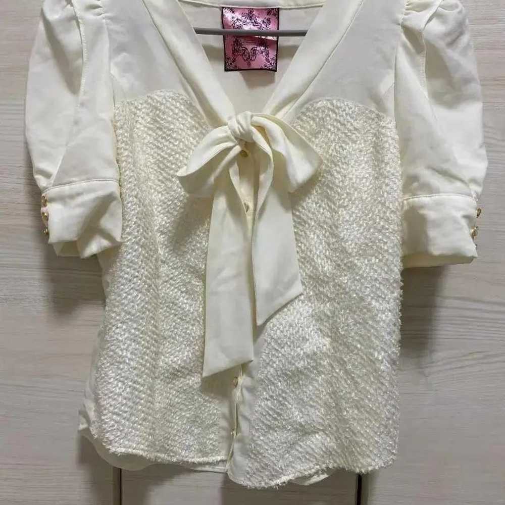 【Popular Product】Honey Bunch Ribbon Blouse White … - image 6