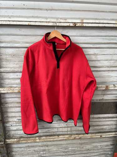 Streetwear × Vintage Button Up Fleece Red