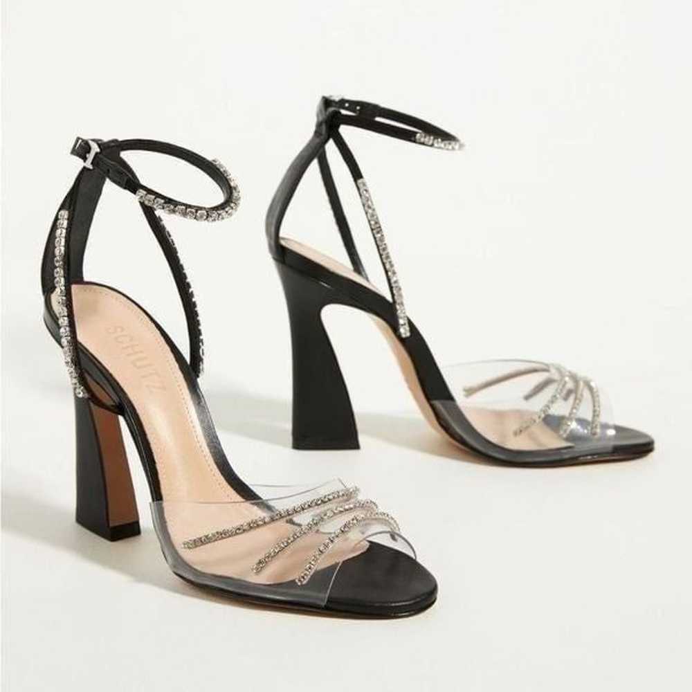 New Anthropologie x Schutz Rowenah Black Rhinesto… - image 10