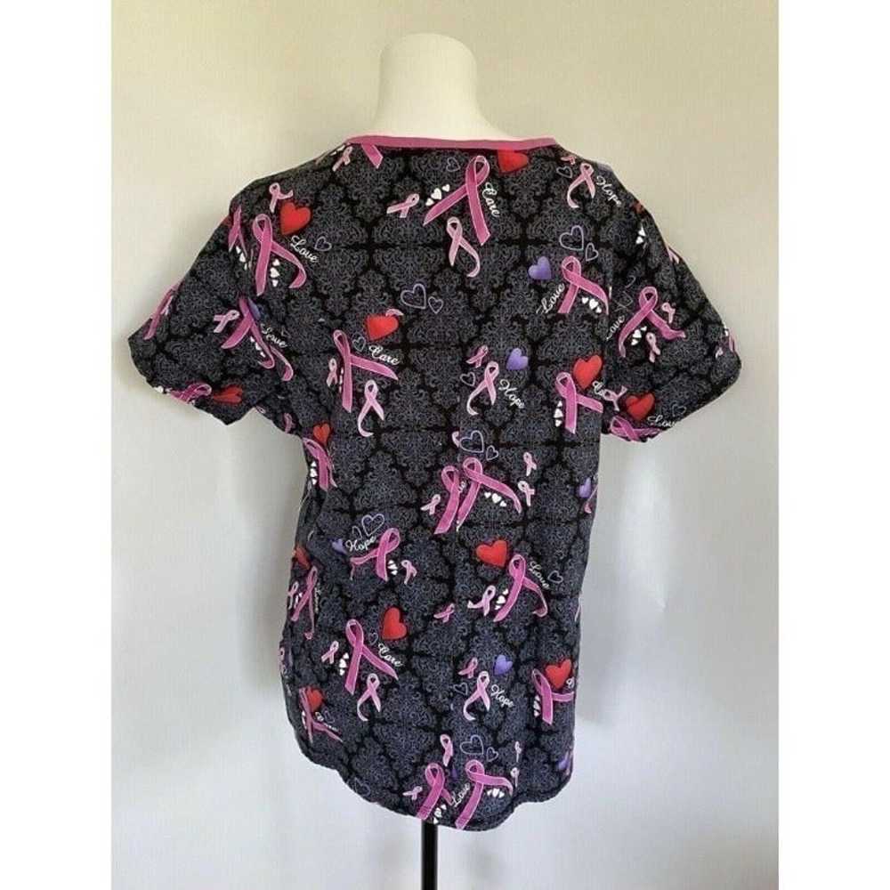 ScrubStar Pink Ribbon Scrub Top Women - image 9