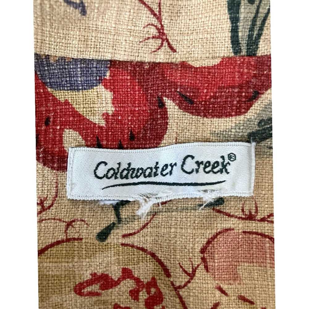 Coldwater Creek Tan Floral Pattern Three Button L… - image 5