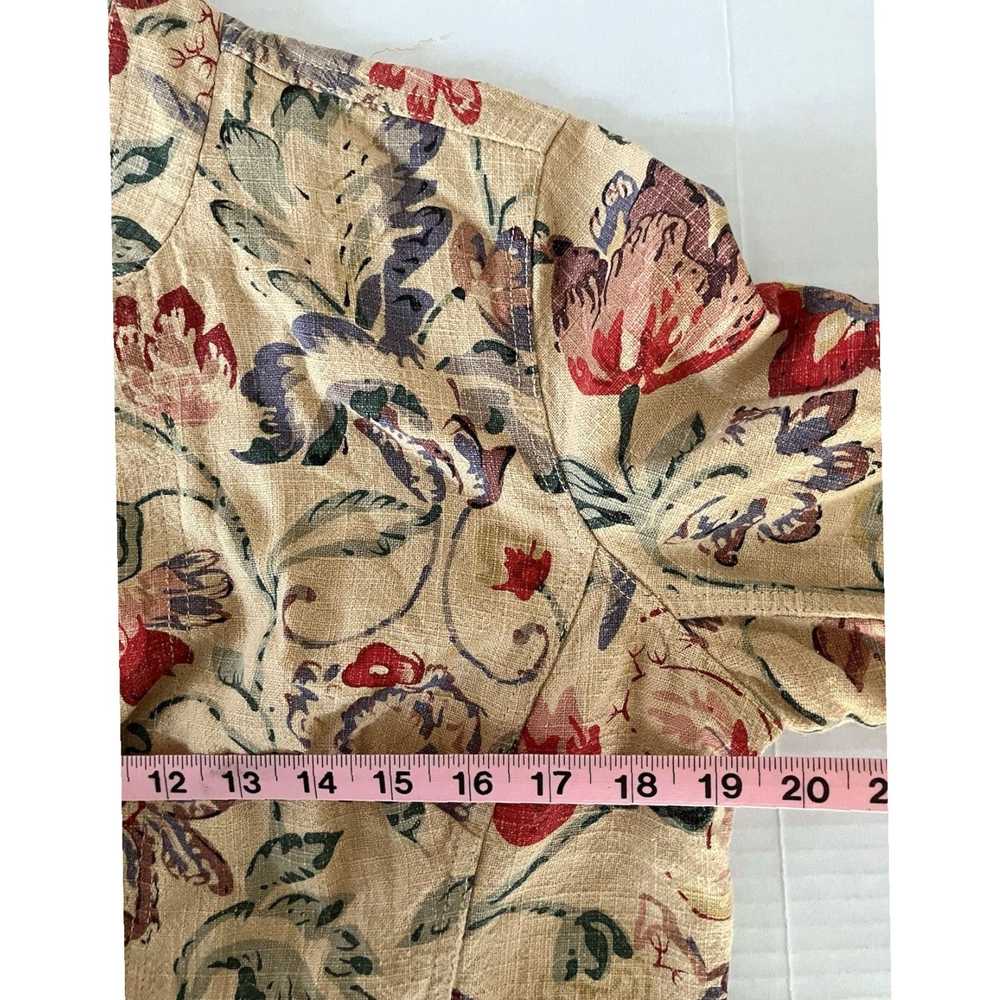 Coldwater Creek Tan Floral Pattern Three Button L… - image 7