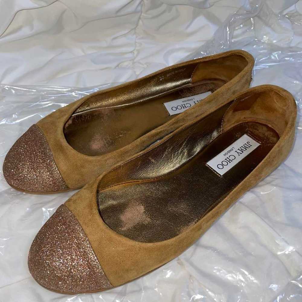 JIMMY CHOO Flat Pumps Camel Excellent Condition - image 1