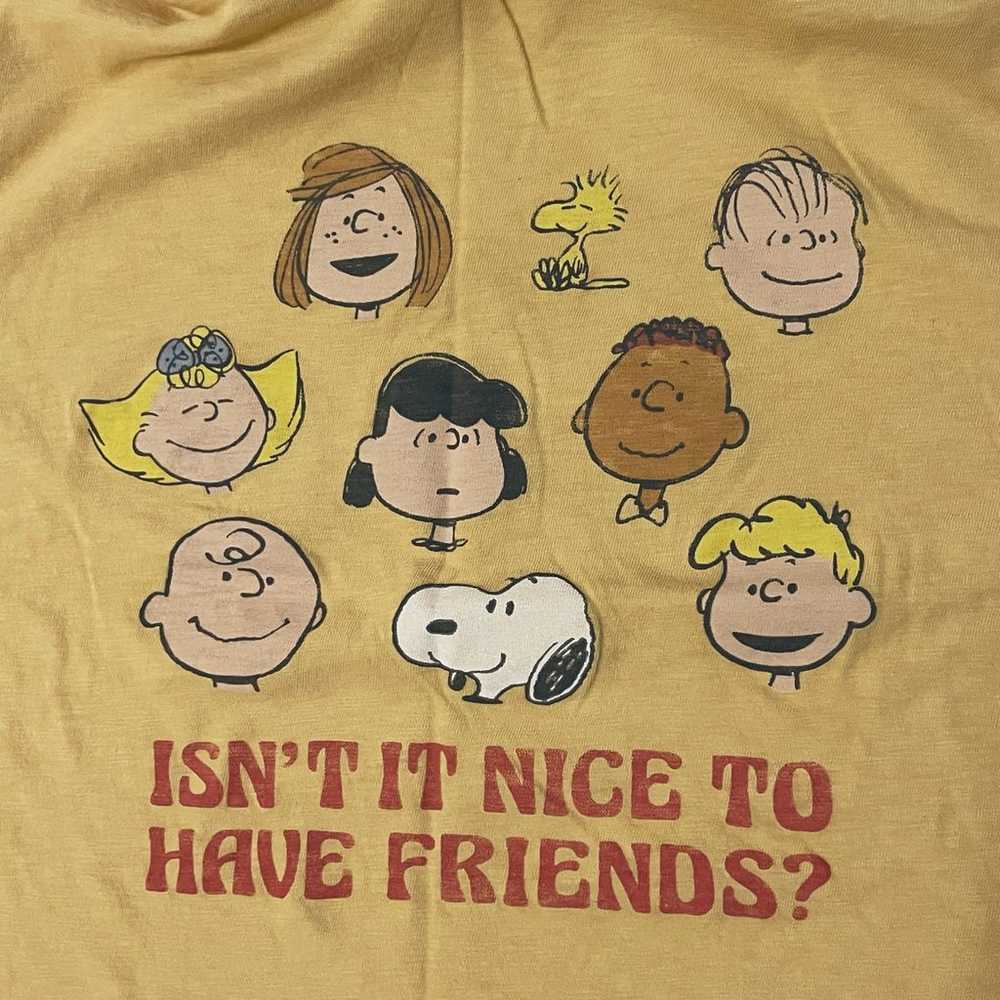 PEANUTS Isn’t It Nice To Have Friends Shirt XL - image 5