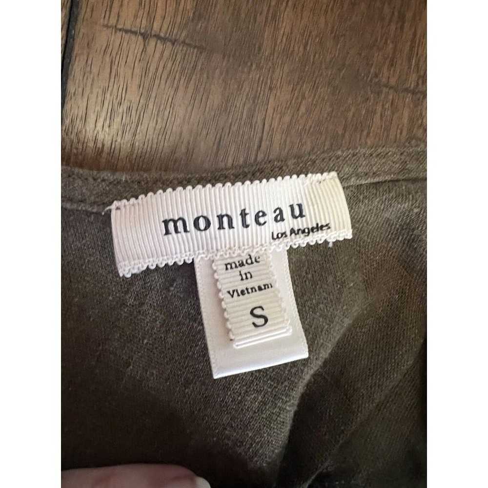 Monteau Los Angeles womens jumper olive green siz… - image 8