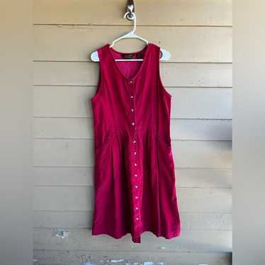 Eddie Bauer Corduroy Button Down Maxi Dress - Siz… - image 1