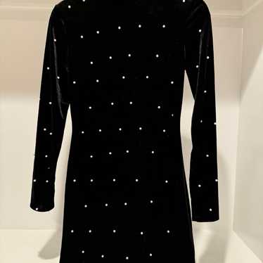 Black velvet and pearl Zara mini dress Size M