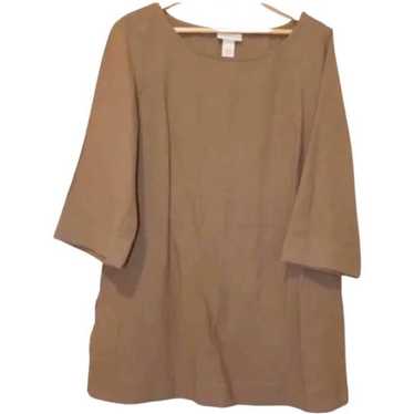 Soft surroundings tan long sleeve dress