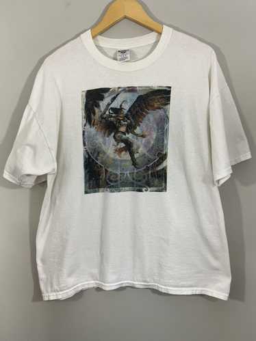 Vintage Angel Warrior Girl White Y2K 2000s Tee