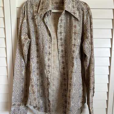 Vintage Paisley Button Up Shirt - image 1