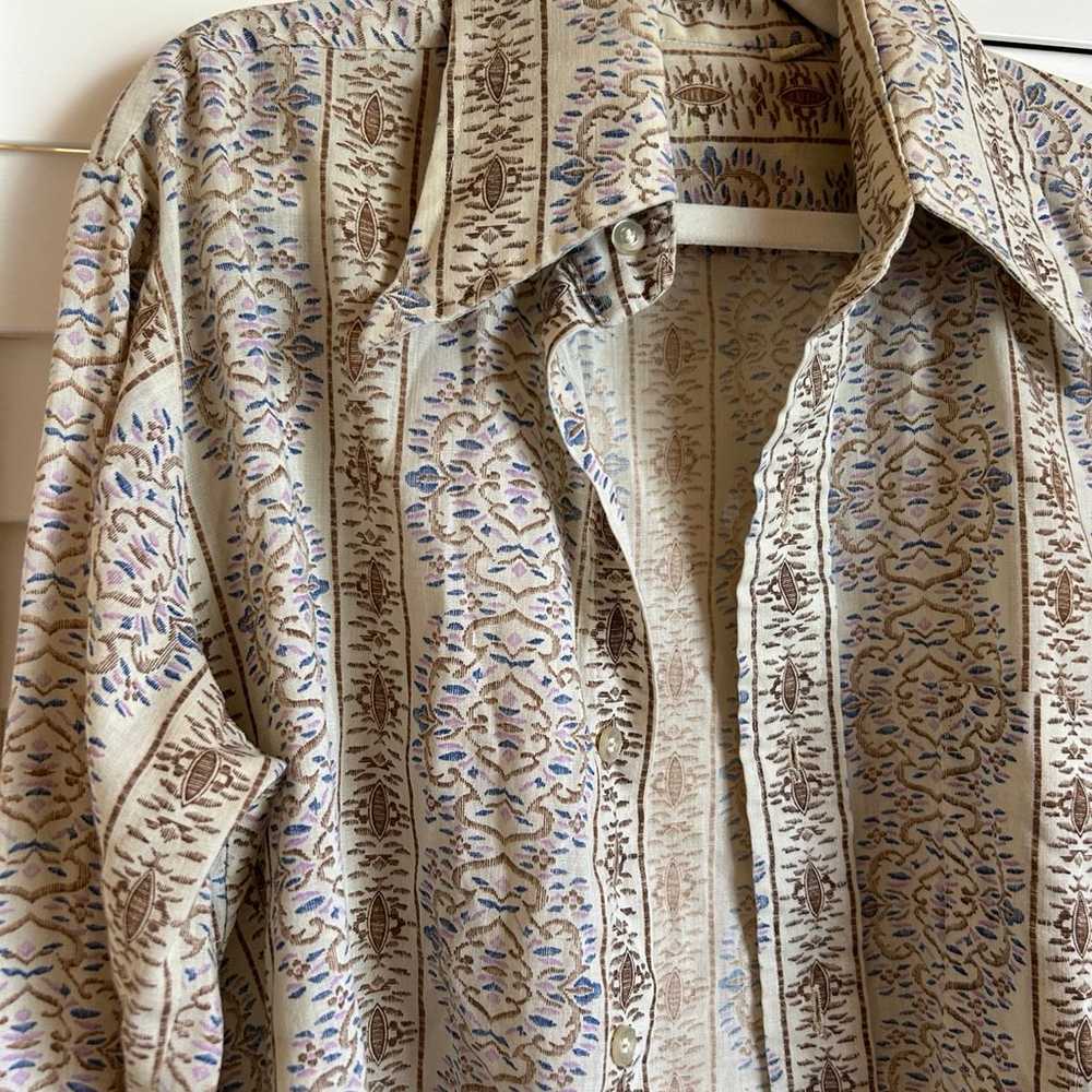 Vintage Paisley Button Up Shirt - image 3