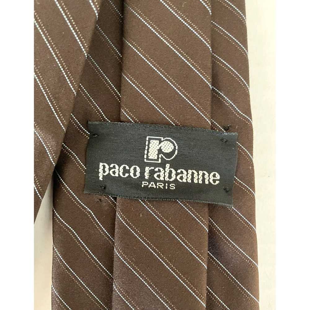 Paco Rabanne Silk Dark Brown and Light Blue Strip… - image 4