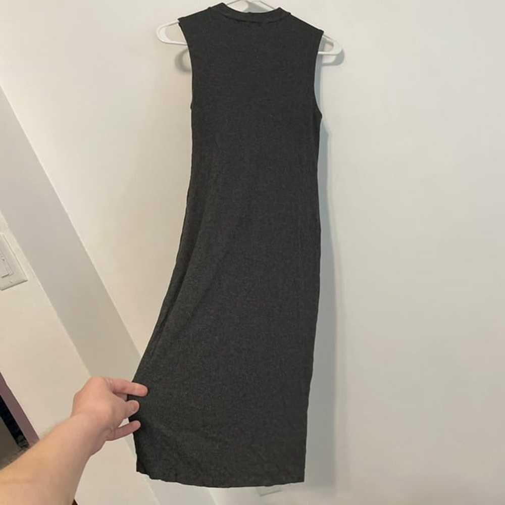 FASHION NOVA Rydell Midi Dress Charcoal Gray Ribb… - image 11