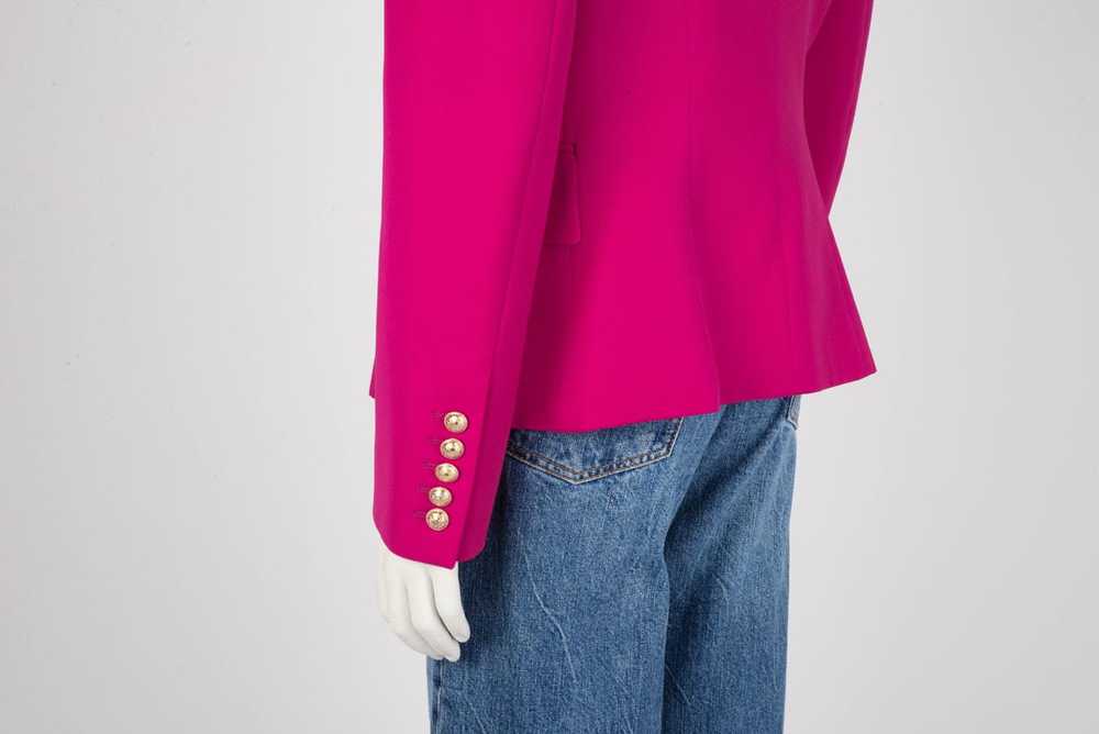 Balmain Magenta Wool Double Breasted Blazer FR 46 - image 5