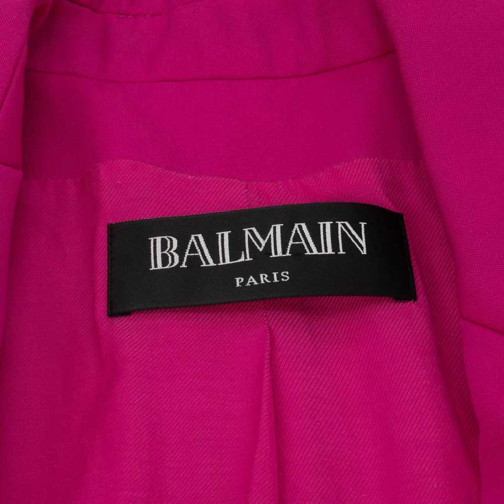 Balmain Magenta Wool Double Breasted Blazer FR 46 - image 7