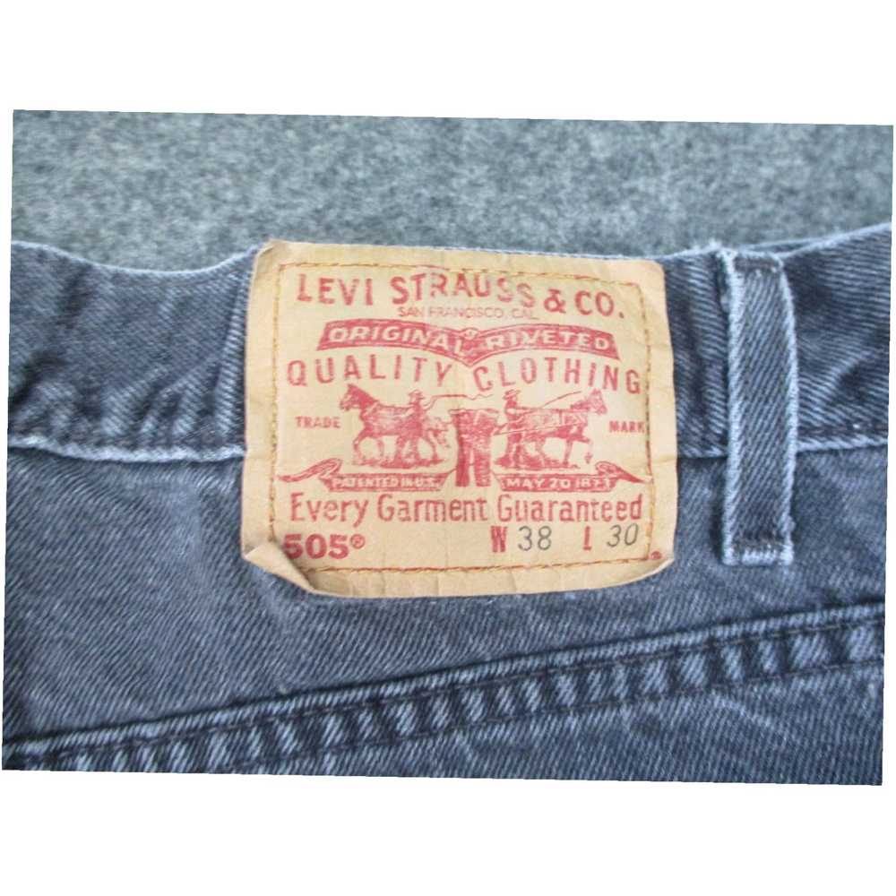 Levi's Authentic Black Faded Vintage Denim Straig… - image 5