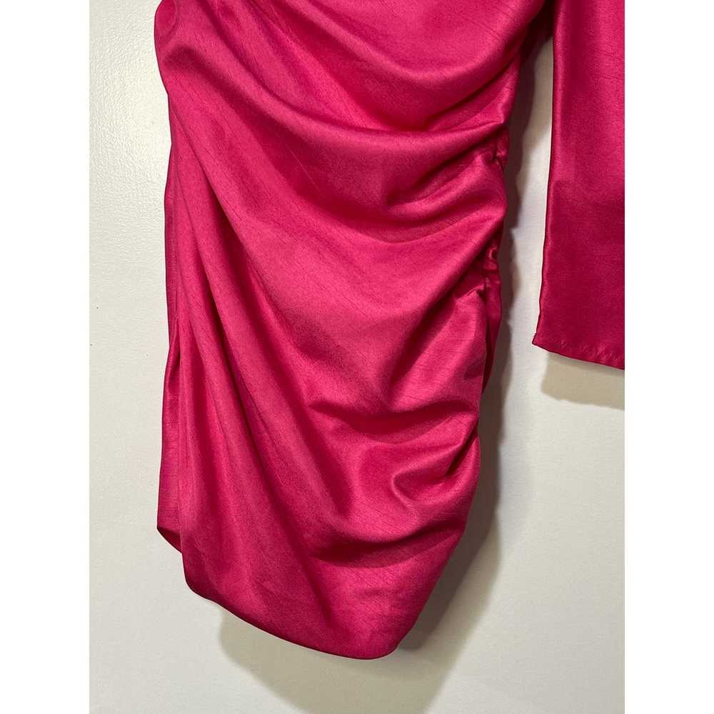 Wilfred by Aritzia Hot Pink One Shoulder Ruched M… - image 6