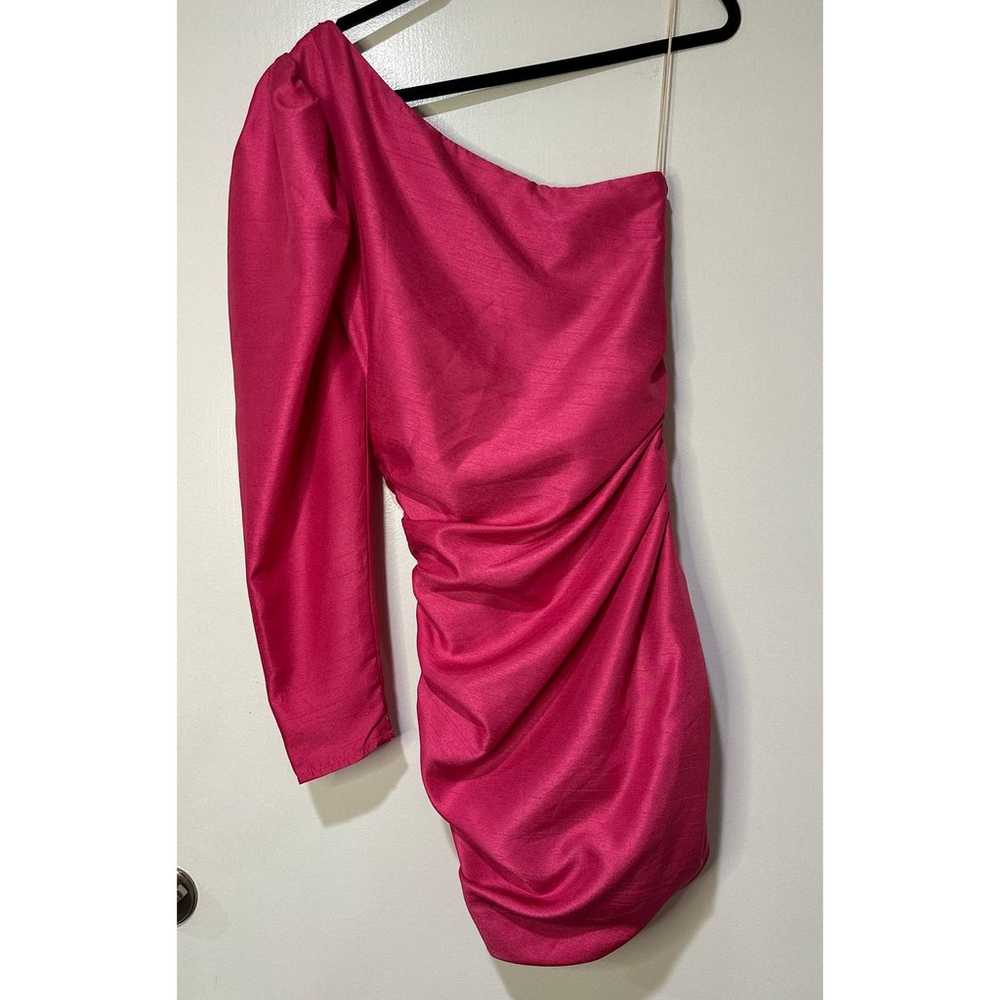 Wilfred by Aritzia Hot Pink One Shoulder Ruched M… - image 9