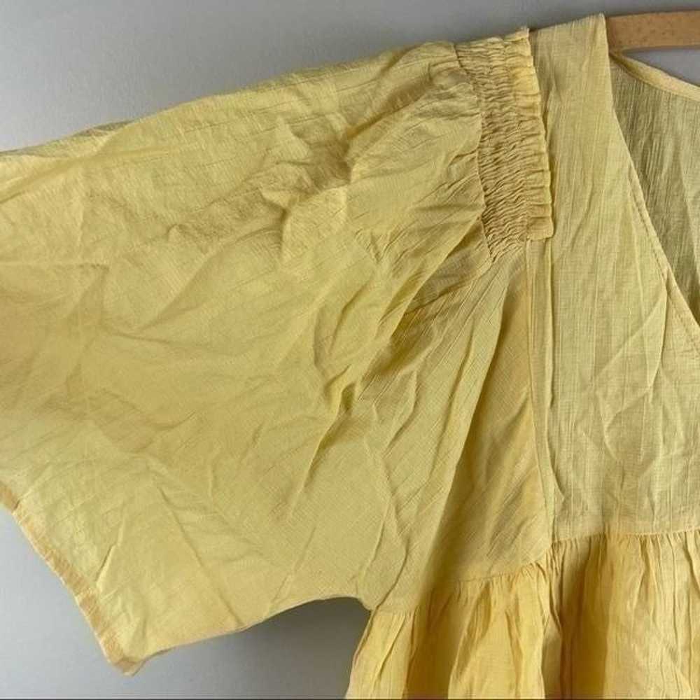 V neck Cheery yellow KimonoWide sleeve ruffle bab… - image 6