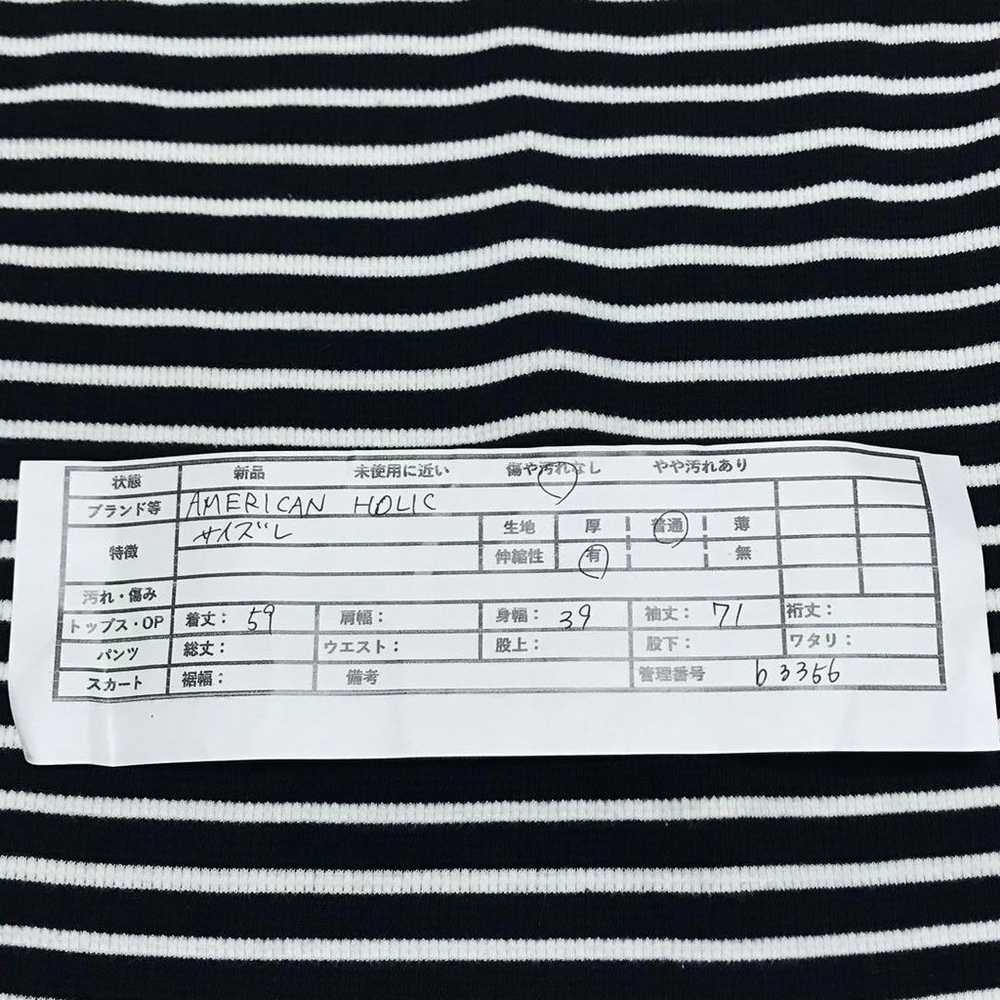 AMERICAN HOLIC Striped Cut and Sew Top Size L b33… - image 8