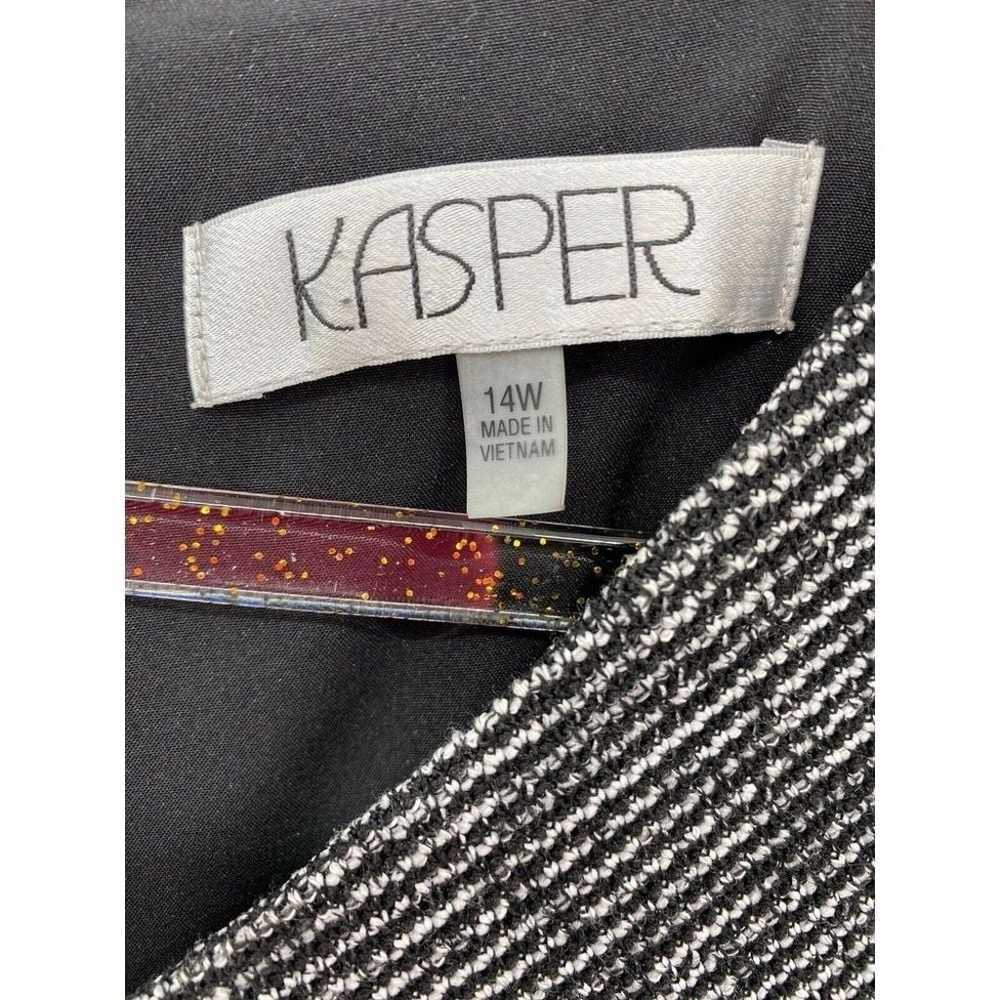 Kasper Dress Womens 14W Plus Black Sheath Sleevel… - image 3