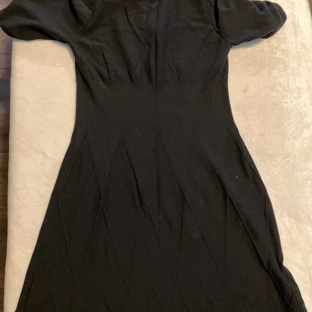 Black Dress with cream trim - image 3