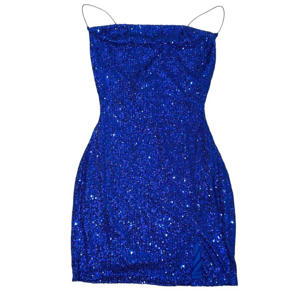 Windsor Glitzy Babe Royal Blue sequin mini dress … - image 3