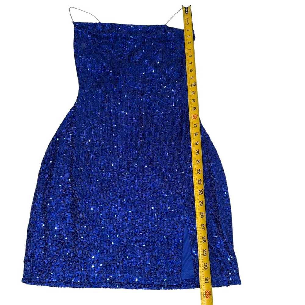 Windsor Glitzy Babe Royal Blue sequin mini dress … - image 4