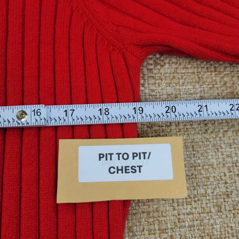 En Saison Sweater Dress Size Large Red Ribbed Lon… - image 10