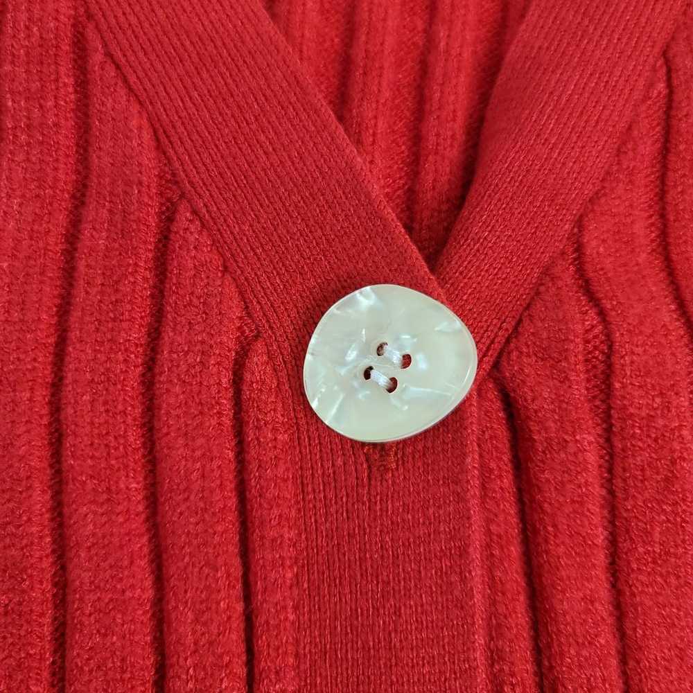 En Saison Sweater Dress Size Large Red Ribbed Lon… - image 5