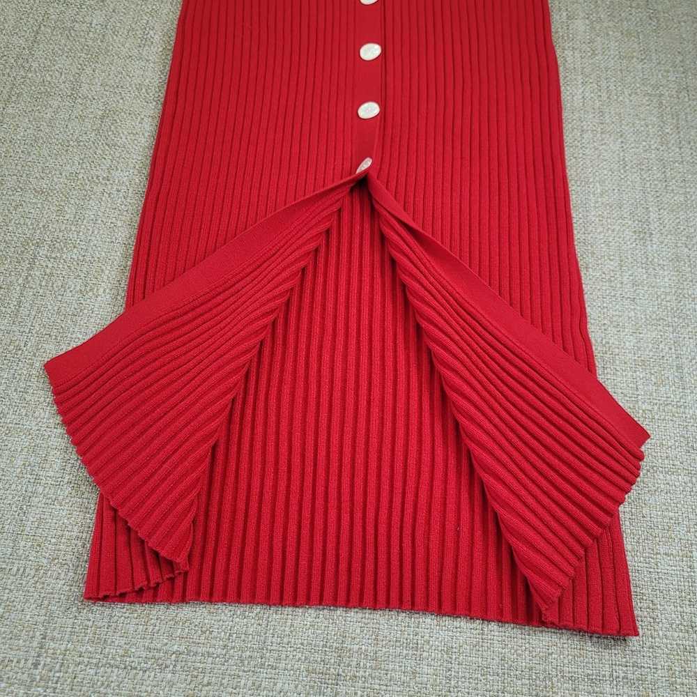 En Saison Sweater Dress Size Large Red Ribbed Lon… - image 6