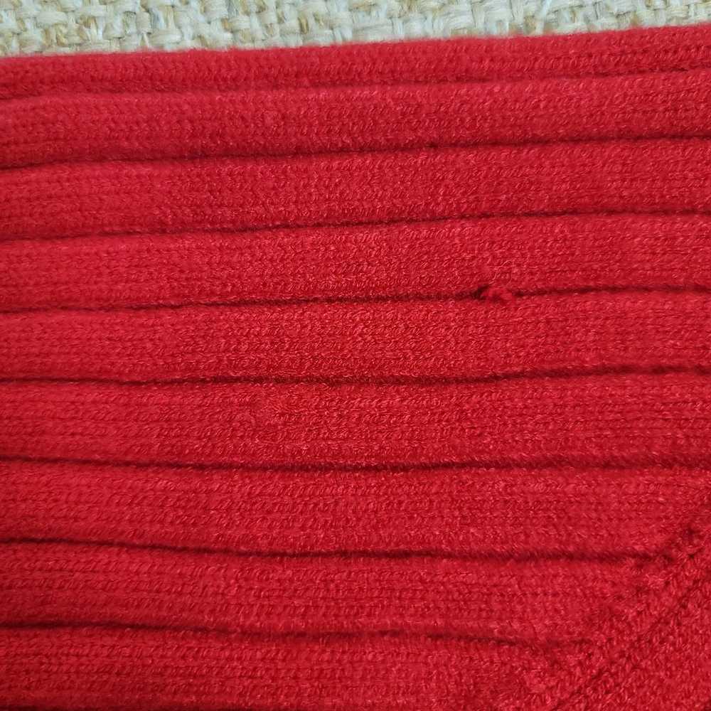 En Saison Sweater Dress Size Large Red Ribbed Lon… - image 8